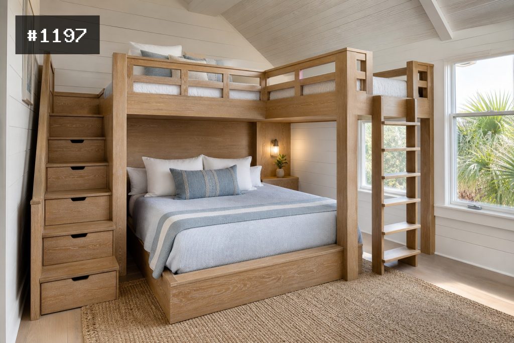 Twin XL over Queen Stair Bunk #1197