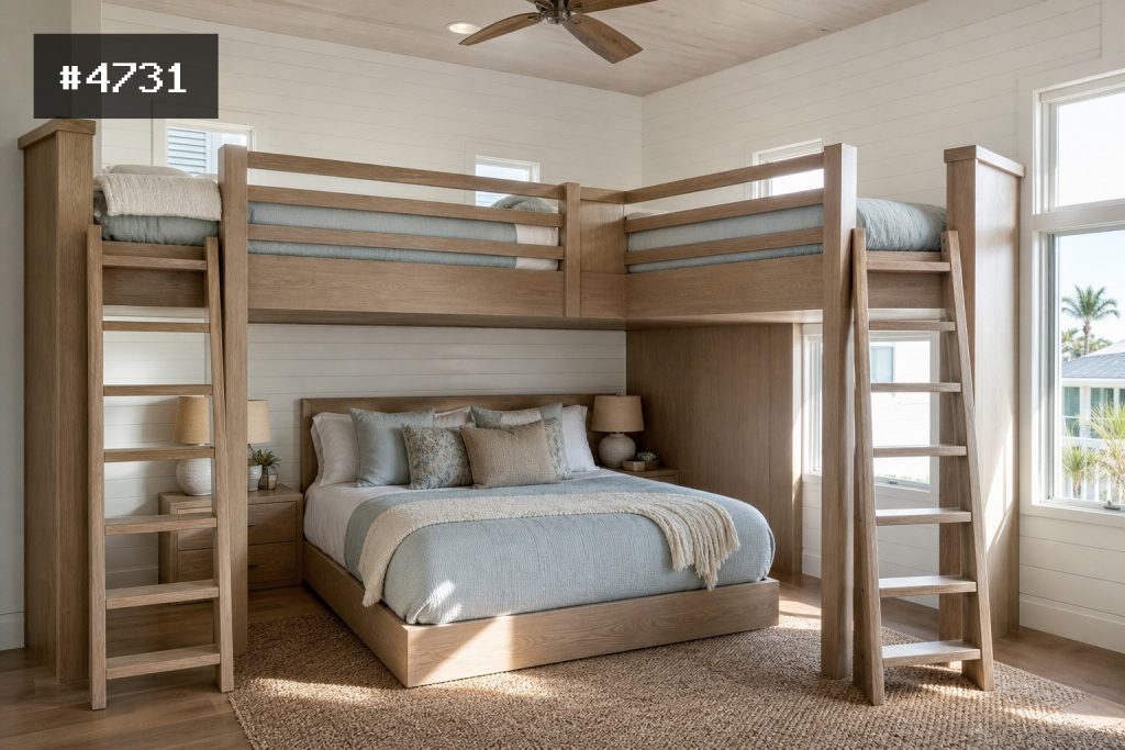 Triple Bunk with Queen Below #4731